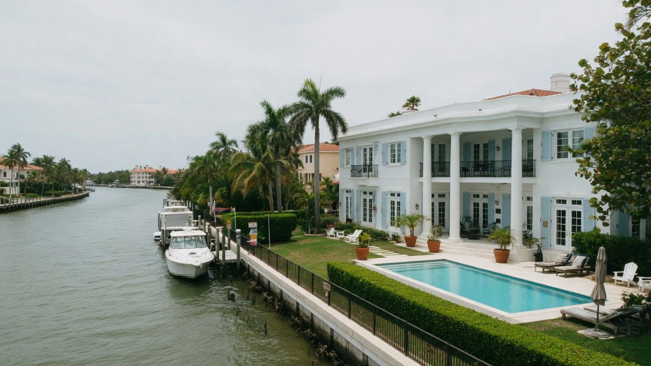 Waterfront estate.